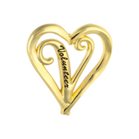 Volunteer Heart Gold Pin